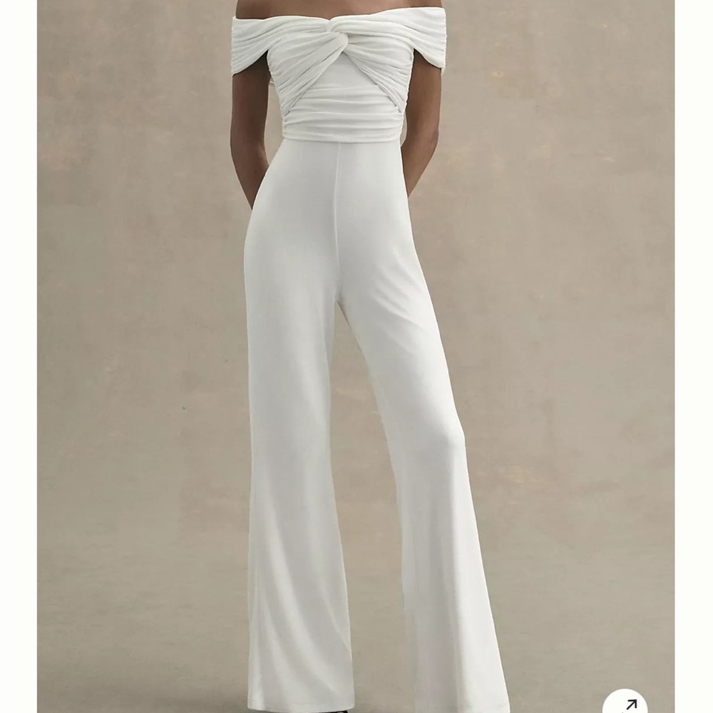 MISHA Aisla Off-The-Shoulder Twist-Front Jumpsuit